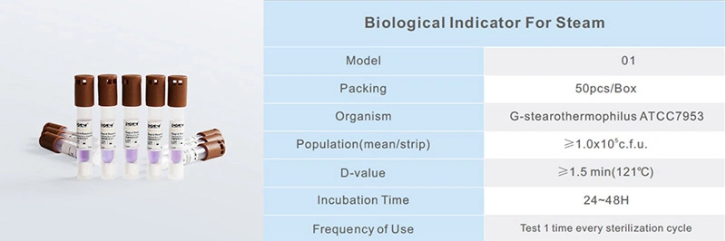 Biological Indicator Auto Rapid Readout Vacuum Steam Biological Indicator