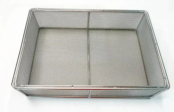 Insert Ultrasonic Cleaning Crimped Wire Mesh Sterilization Storage Transportation Baskets