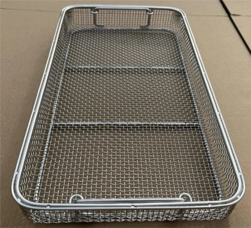 Insert Ultrasonic Cleaning Crimped Wire Mesh Sterilization Storage Transportation Baskets